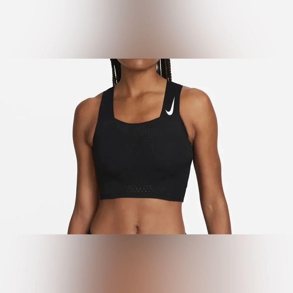 Nike Dri-FIT ADV AeroSwift Women's Running Crop Top DM8728 Black Size XL